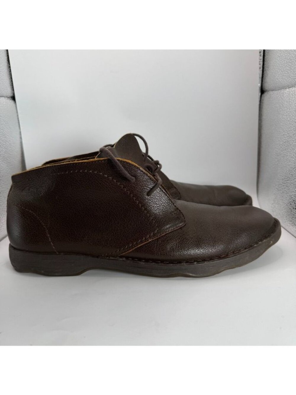 Clarks Chukka Boots Mens Brown Leather Ankle Boots Size 9.5 Shoes Lace Up